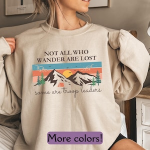 Troop Leader Sweatshirt, Camping Lover Pullover, Hiking Crewneck, Scout Leader Gift, Cute Cookie Dealer Sweatshirt, Camping Scout Shirt