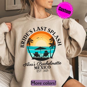 Custom Beach Social Club Sweatshirt, Custom Location Sweatshirt, Beach Bachelorette Sweatshirt, Custom Beach Girl Trip Sweatshirt