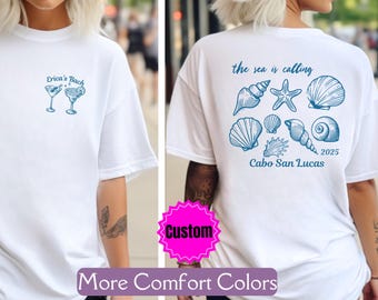 Beach Bachelorette Party Shirt, Comfort Colors® Coastal Wedding, Custom Bachelorette Shirt, Personalized Girls Trip Tee, Bridal Party Gift