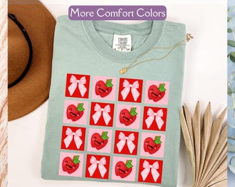 Pink Bow Comfort Colors® Teacher Shirt, Apple Teacher Tee, 1st Grade Teacher, 2nd Grade Teacher T Shirt Elementary T-Shirt 3rd Grade Teacher