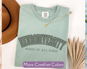Autism Awareness Shirt, Comfort Colors® Mental Health Tee, Funny Neurodiversity ADHD School Counselor, Stim Shirt, ADHD Autism Support Tee