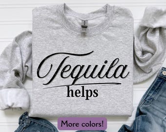 Sweat tequila, tee-shirt à boire drôle pour les amateurs de tequila, cadeau bestie, pull ras du cou pour enterrement de vie de jeune fille, sweat-shirt barman, cadeau barman