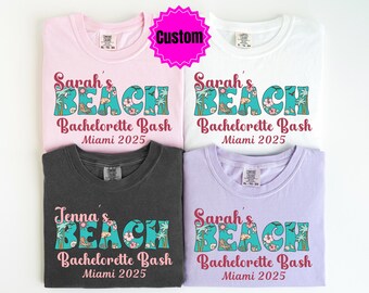 T-shirt de plage personnalisé 2025 | T-shirt de croisière personnalisé pour mariée et chemise de voyage de week-end de mariage | T-shirt Bachelorette Comfort Colors®