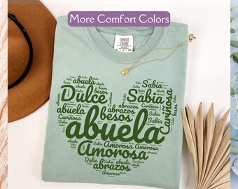Abuela Shirt, Comfort Colors® Mothers Day Gift For Granny, Love Grandma Shirt, Gift for Nana, Unique Grandmother Gift, Grandma Birthday Gift