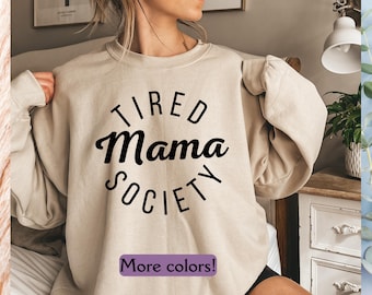 Cadeau pour maman, sweat-shirt drôle de maman, sweat-shirt de maman sarcastique, haut de la vie de maman vaincue, cadeau parfait de fête des mères pour le club des mamans