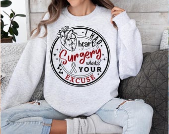 Heart Surgery Sweatshirt for Survivors, Heart Attack Recovery Gift, CHD & Transplant Survivor Apparel, Supportive Healing Sweatshirt