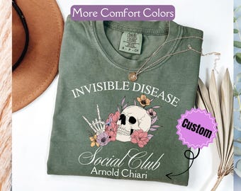 Custom Invisible Disease Shirt, Comfort Colors® Hidden Disability TShirt, Chronic Illness Tee, Chronic Pain Spoonie Shirt, Flare Day Tee