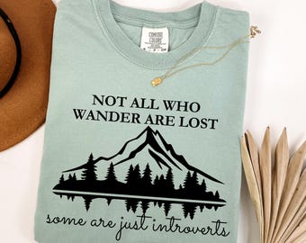 Introvert Hiking Shirt, Comfort Colors® Funny Hiking T-Shirt, Forest Camper Shirt, Hiking Society, Gift Shirt for Camper, Climber Shirt