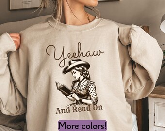 Bookish Cowgirl Sweatshirt, Book Lover Sweatshirt, Cowboy Romance Reader Club, Western Book Lover Sweatshirt, Country Reading Group Sweater