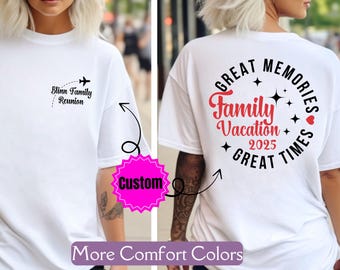 Custom Family Reunion Sweatshirt | Personalized Family Trip Matching Tops and Event Shirts for Vacations and Girls Trips