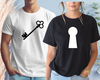 Couples Costume, Halloween Couples Matching Shirt, Wedding T-Shirt, Comfort Colors® Lock and Key Shirt, Halloween Party Costume
