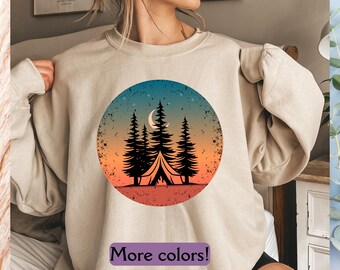 Camping Lover Sweatshirt, Hiking Sweatshirt, Cute Camping Sweatshirt, Summer Travel Sweater, Adventure Shirt Nature Lover Shirt Nature Lover