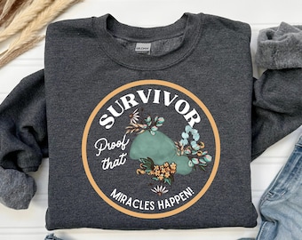 Sweatshirt floral pour chirurgie du foie | Cadeau pour survivant du cancer du foie | Vêtements de soutien pour transplantation, cirrhose et kystes | Cadeau de survivant de greffe