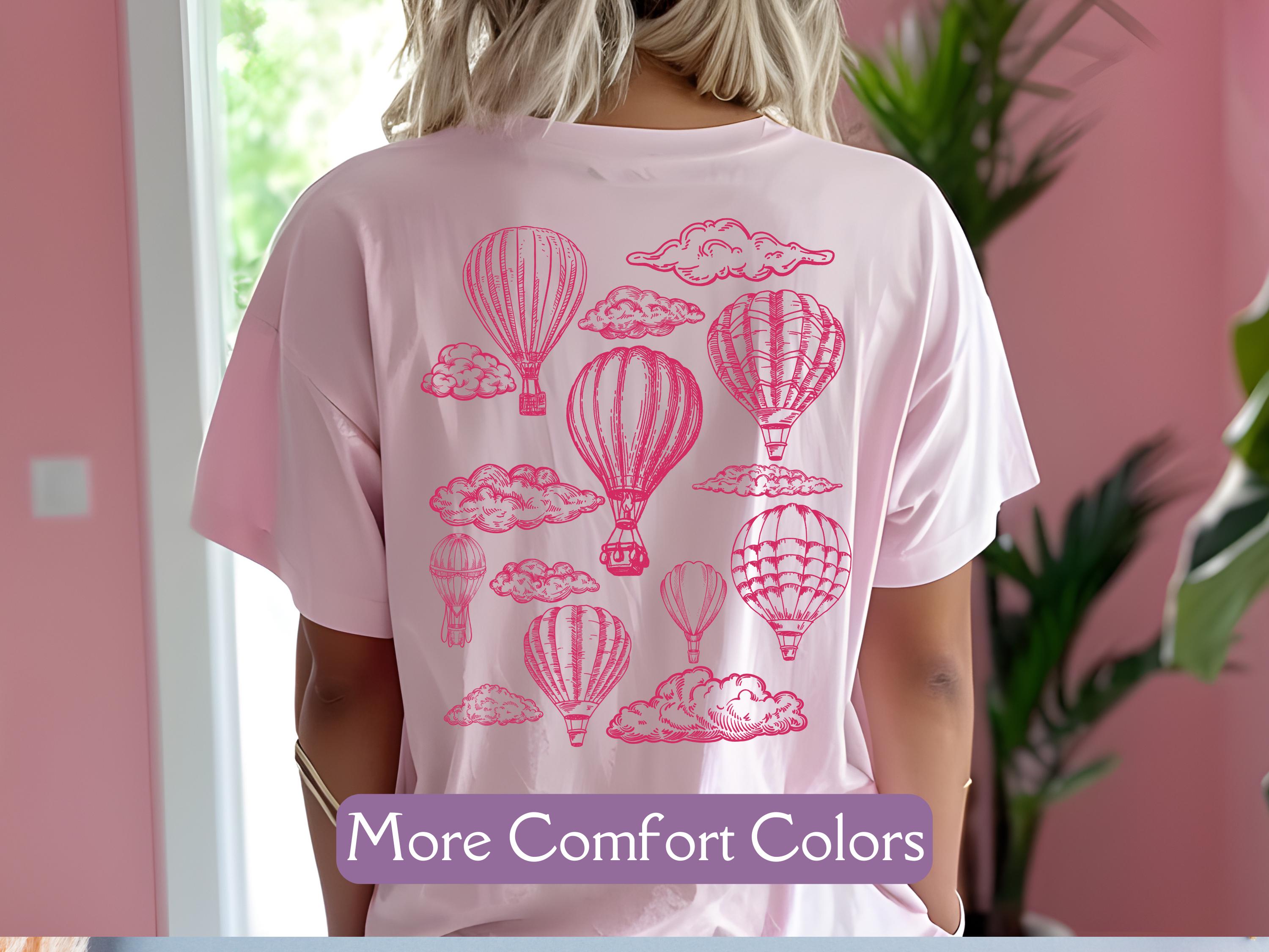 Minimalist Hot Air Balloon Shirt, Comfort Colors® Boho Albuquerque TShirt, New Mexico Tee, Hot Air balloon Lover, Travel Adventure Shirt