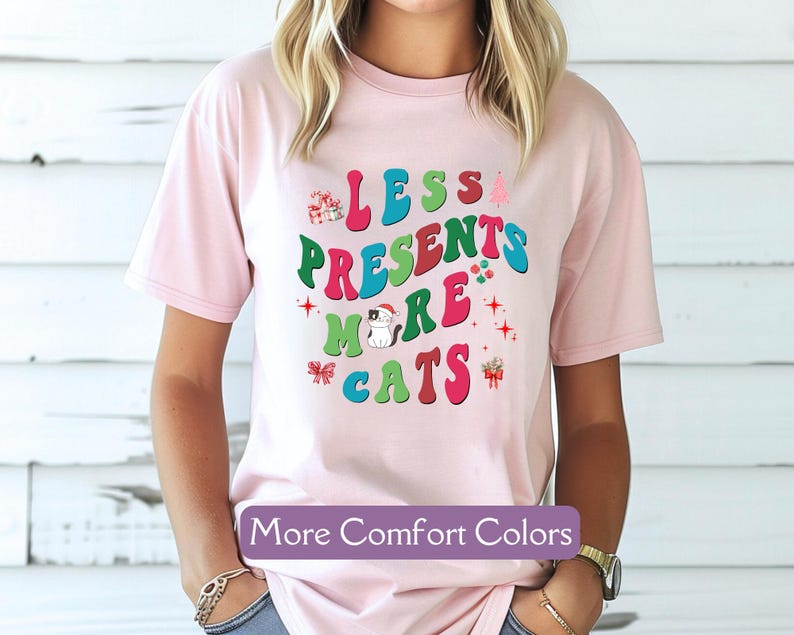 Funny Cat Christmas Shirt, Comfort Colors® Cat Lover Gift for Christmas