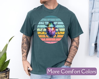 Retro Insect Shirt, Comfort Colors® Beetle Shirt, Entomology Shirt, Science Lover TShirt, Bug and Insect Collector Gift, Bug Lover TShirt