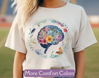 Brain Cancer T-Shirt, Comfort Colors® Brain Surgery Gift, Cancer Survivor Shirt, Neuro NICU Gift, Brain TBI Fighter, Arnold Chiari TShirt