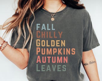 I Love Fall TShirt, Comfort Colors® Autumn Lovers, Fall Weather Shirt, Autumn Leaves TShirt, Fall Season Tee, Cozy Fall Shirt