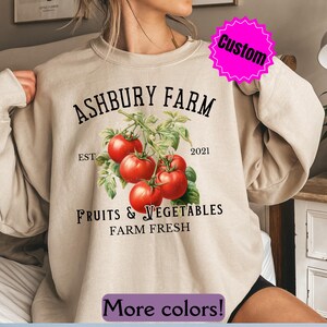 Custom Ranch Sweatshirt for Cow Lovers, Dairy Cow Crewneck, Rancher & Farmer Gift, Cattle Sweatshirt, Local Dairy Farm Apparel