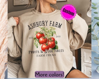 Custom Ranch Sweatshirt for Cow Lovers, Dairy Cow Crewneck, Rancher & Farmer Gift, Cattle Sweatshirt, Local Dairy Farm Apparel