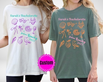 Custom Beach Bachelorette Shirts, Comfort Colors® Summer Bride Shirt, Bachelorette Party Shirt, Bach Club Beach Bride, Bridesmaid Gifts