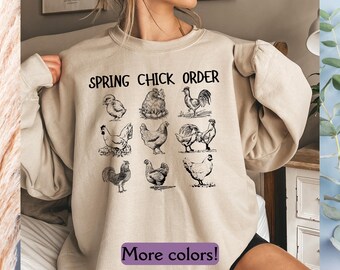 Chicken Lady Sweathirt, Local Egg Dealer Pullover, Happy Easter Gifts, Retro Chicken Sweatshirt, Farm Sweatshirt, Retro Farmer Gifts