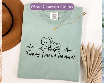Veterinarian Shirt, Comfort Colors® Vet School, Gift for Dog Lover, Cute Pet Shirt, Animal Lover Shirt, Dog Walker Shirt Animal Healer Shirt