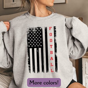 American Football Sweatshirt, Football Team Sweatshirt, Sport Dad Sweatshirt, Patriotic Football Dad Sweatshirt, Gift for Football Lover
