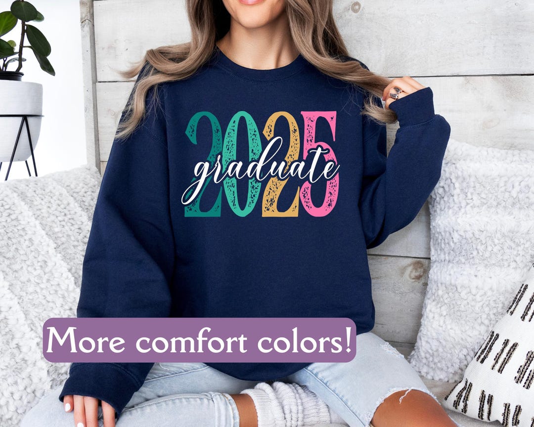 Spring Graduation Sweater 2025 Graduation Sweater for Her, Class of 2025 Sweatshirt, Senior 2025 ...