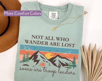 Chemise de chef de troupe, t-shirt Comfort Colors® pour les amateurs de camping, cadeau de chemise de randonnée pour chefs scouts, joli vendeur de biscuits, t-shirt de camping