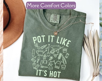 Gardener Shirt, Comfort Colors® Plant Lover Shirt, Farmer Shirt, Hoeing Ain't Easy Tee, Gift For Gardeners, Botanical Shirt, Gardening Shirt