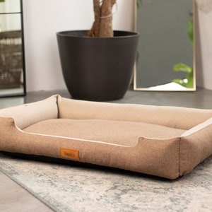 Sturdy Pet bed with Removable Cover, Sleeping Place for Cats and Dogs with Personalization, Pet Furniture