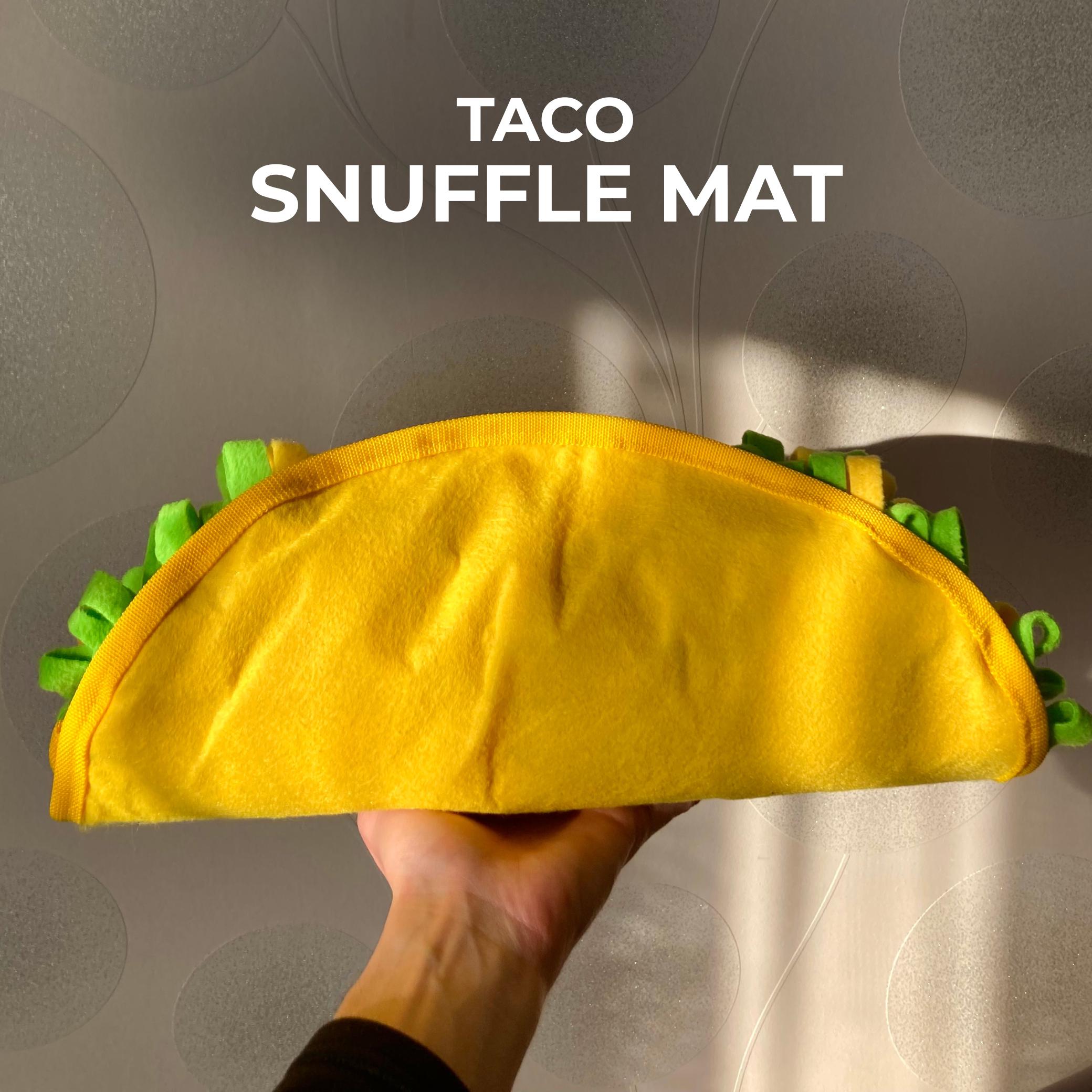 Taco Snuffle Mat for Dogs & Cats: Interactive Fleece Enrichment Toy