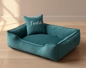 Velvet Pet Bed: Personalized Dog or Cat Lounger with Waterproof Bottom