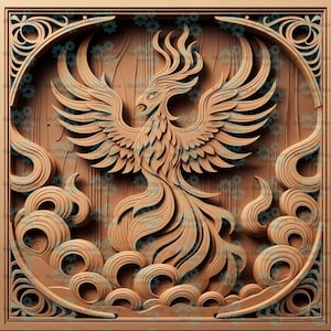 Rebirth Flame Art Laser Burn PNG, Laser Engrave Png, Lightburn File, 3D Illusion, xTool Laser Engraving File, Laser Engrave File