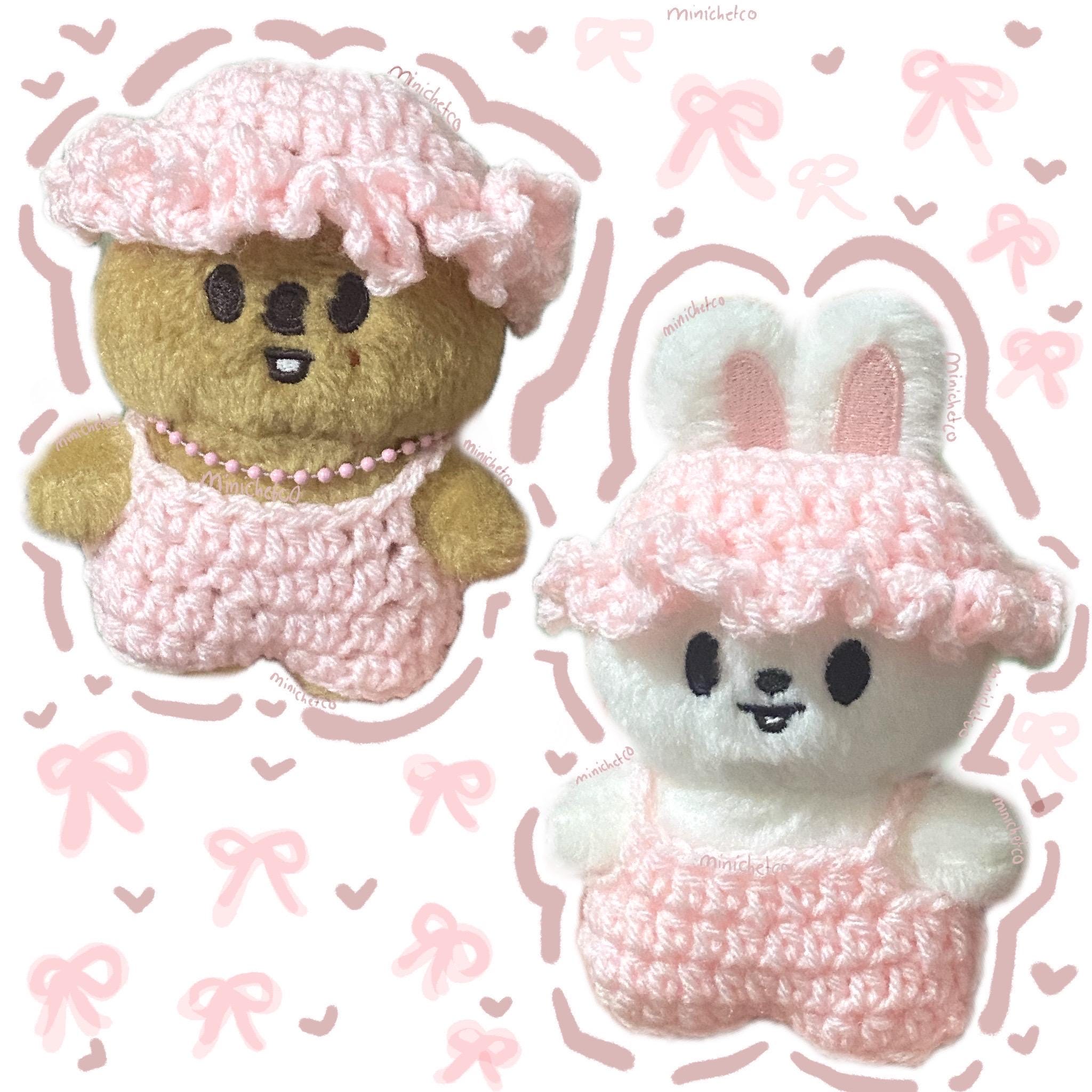 Handmade Crochet Hat and Top Set for 10cm Skzoo Plush - Etsy