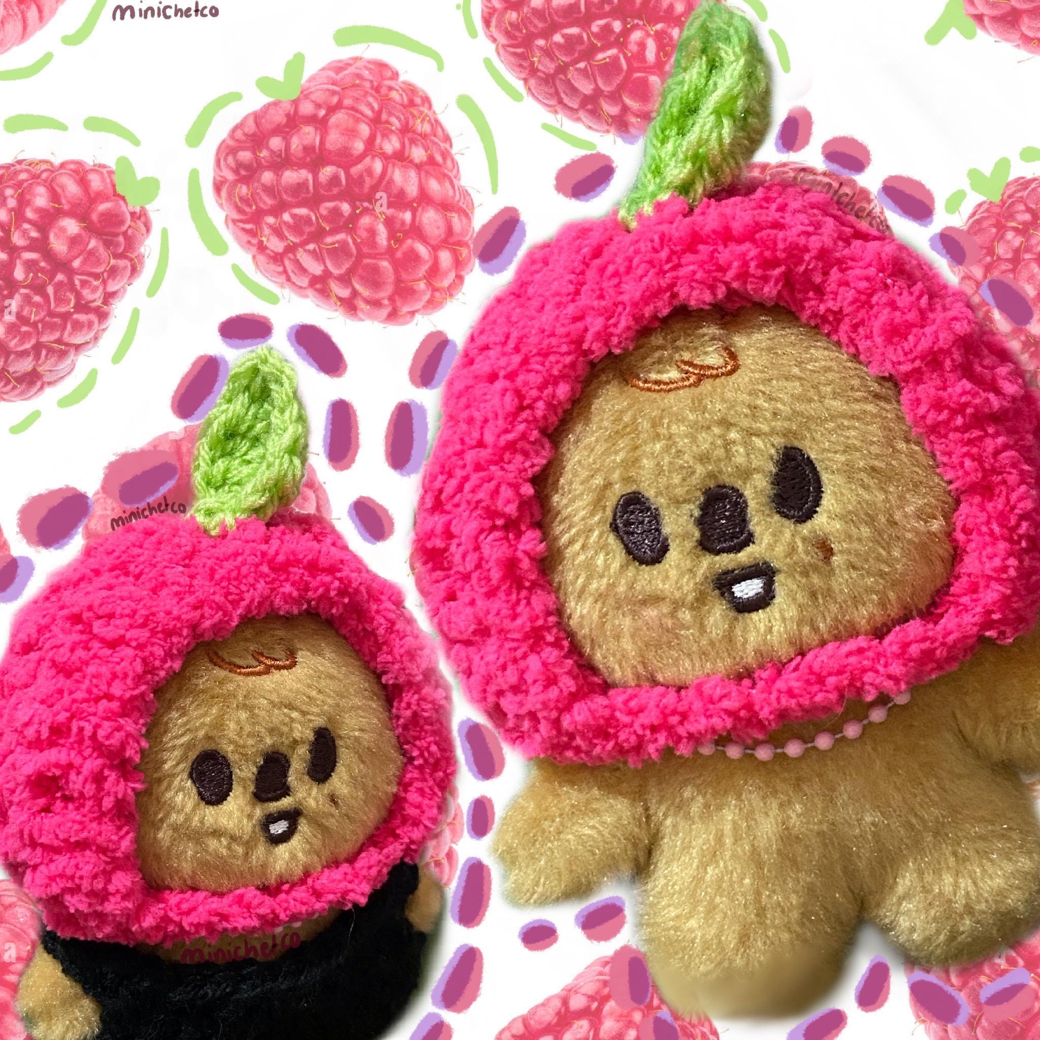 Stray Kids Skzoo Han Quokka Raspberry Handmade Crochet Hat for