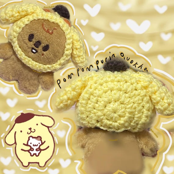 Stray Kids Skzoo Han Quokka Handmade Crochet Pompompurin Hat for