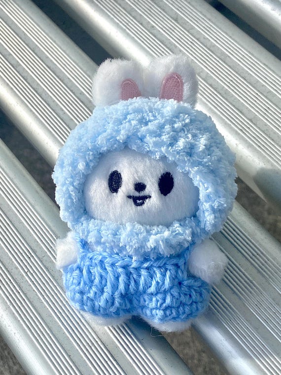 あおあお　skzoo10cmぬいぐるみ用　リノ衣装　3点 Stray Kids Skzoo Leebit Leeknow Handmade Crochet Berry Hat and Top