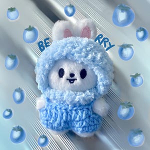 Stray Kids Skzoo leebit leeknow handmade crochet berry hat and top for 10cm skzoo