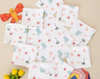 Introducing the Ultimate Organic Cloth Baby Wipes Set of 10 for Gentle and Sustainable Baby Care, Eco-Friendly, Hypoallergenic, Ultra-Soft