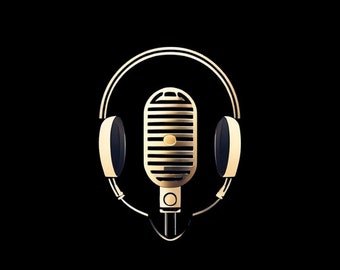 Podcast Pulse: Amplifying Your Brand with Mic and Headphones Logo Design