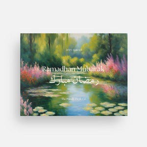 Cartes de Ramadan Introspection (Ensemble de 5) | Papeterie islamique de luxe, aquarelle, messages pré-écrits, cadeau de l'Aïd musulman, islam