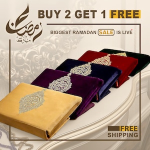 Luxurious Velvet Embroidered Quran Covers – Protect and Beautify Your Sacred Texts