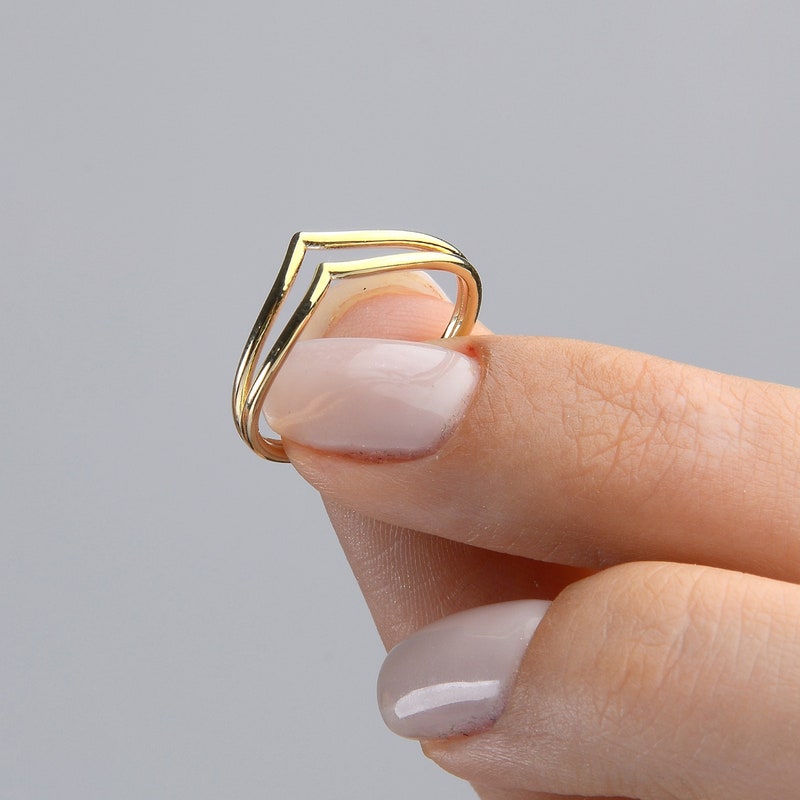 Chevron Ring - Etsy