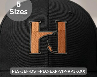 Horse Silhouette Letter H Machine Embroidery Design, Equestrian Monogram Initial Embroidery File, Horse Lover Alphabet Initial Design