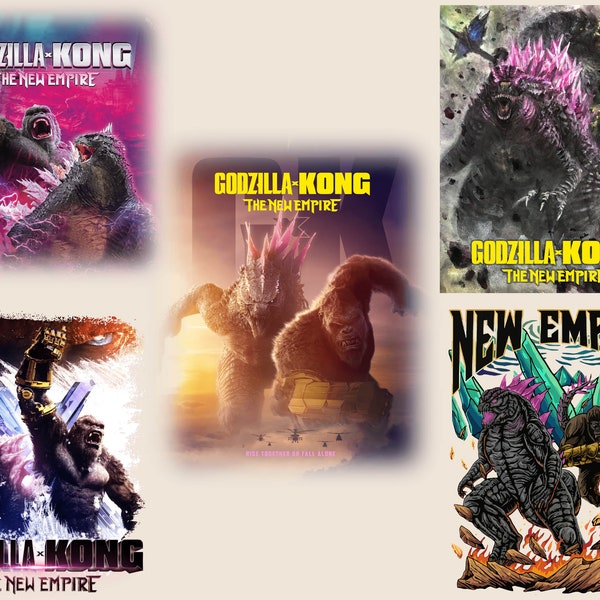 Godzilla X Kong The New Empire 2024 Png, Godzilla X Kong png, Godzilla Movie png, Godzilla Movie 2024 png