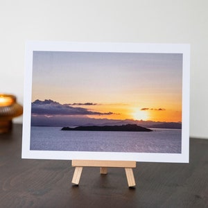Nascer do sol atrás da Isla de la Luna, Lago Titicaca, Peru/Bolívia - Viaje comigo - Cartões postais fotográficos de qualidade premium / Impressões para oferecer e presentear