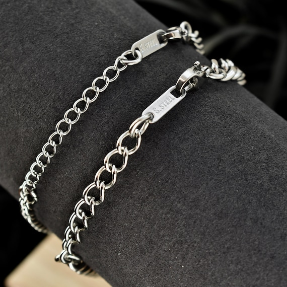 His and hers stainless steel bracelets best sale