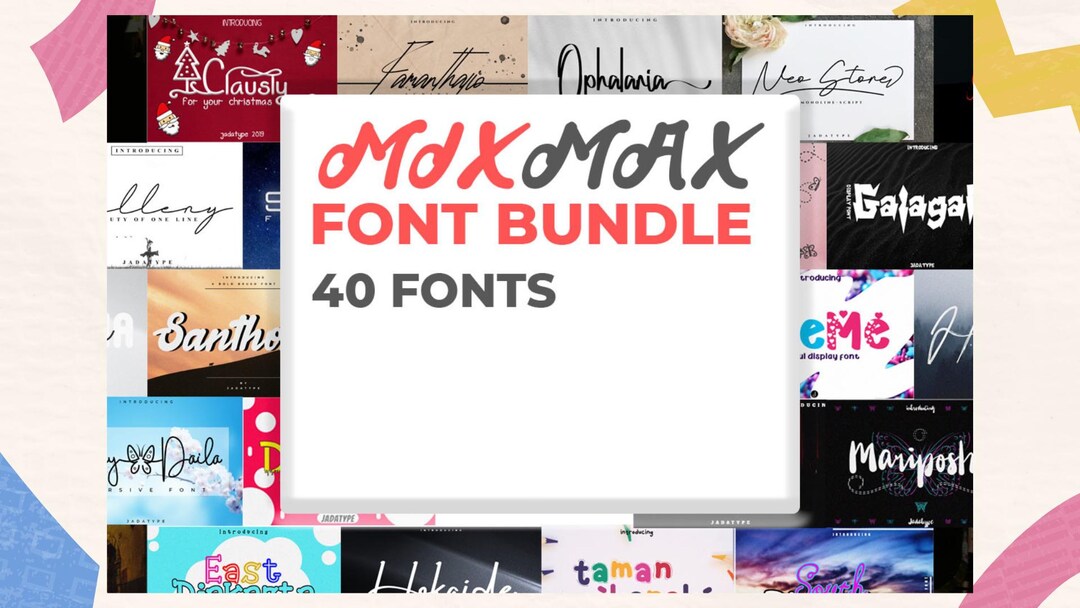 Max Font Mix Max Font Bundle, Display Font, Cricut Font, Vintage Font, Baby Font ...